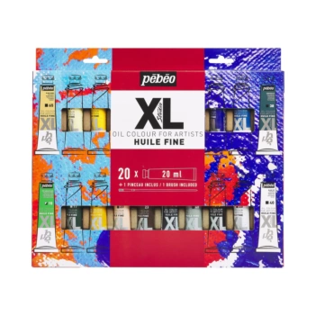 Set 20 tubos Óleo Fino XL y pincel Pebeo 20ml