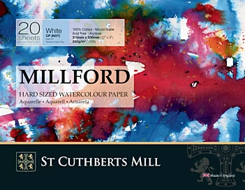 Bloc Millford Encolado a 4 Lados Grano Fino St Cuthberts Mill 31x23cm