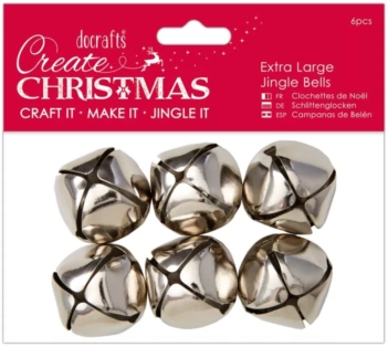 Cascabeles Plateados 6 Unidades Docrafts