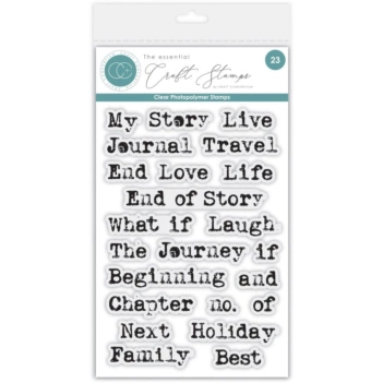 Journal Sentiments Craft Consortium Transparent Stamps