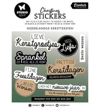 Studio Light Essentials Stickerboek Kerst Teksten