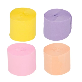 Kit 4 rolos papel Crepe Rosa e Violeta Artemio