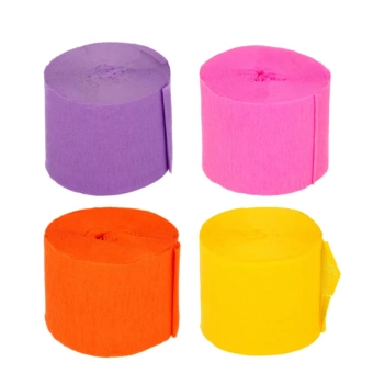 Lot de 4 rouleaux de papier crépon rose et orange Artemio