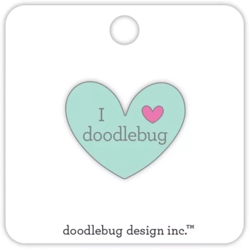 Anstecknadel Ich liebe Doodlebug Mint Doodlebug