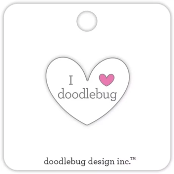 Anstecknadel Ich liebe Doodlebug Weißes Doodlebug