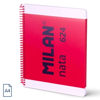 Zeszyt w kratkę czerwony Nata Milan 624 A4 95g/m²