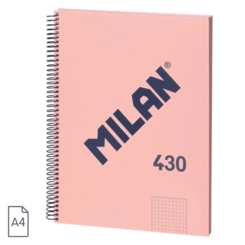 Zeszyt w kratkę różowy 80H Serie 1918 Milan A4 95g/m²