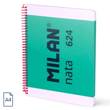 Milan Nata Kariertes Notizbuch Grün 624 A4 95g/m²