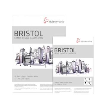 Bristol Hahnemühle bloc à dessin lisse 250gr/m2