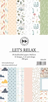 Studio Forty Let's Relax Scrapbooking Set 10x21cm