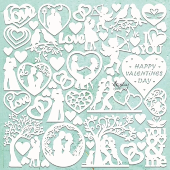 Die-Cuts Chipboard Valentine's Day Mintay