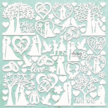 Mintay Die-Cuts Chipboard Wedding 