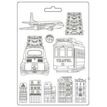 Stamperia Art of Travelling Flexible Form Transport 21x29cm