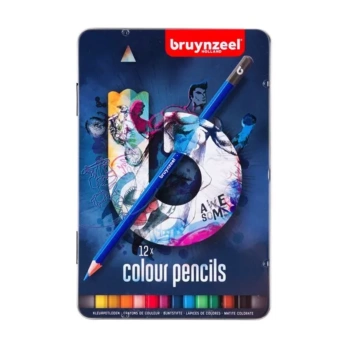 Caixa Metálica 12 Lápis Dark Bruynzeel Sotf Grip