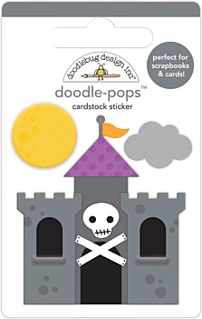 Doodlebug Sticker in 3D - Roly Poly Pumpkin