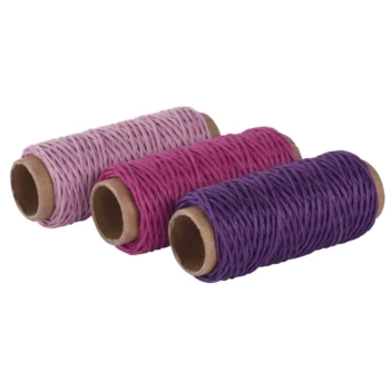 Ensemble de 3 cordons de fil de chanvre dans des tons chauds Rayher
