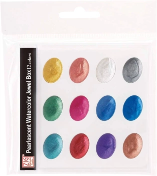Set 12 acquerelli perlati Jewel Box Zig