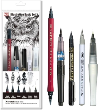 Set mit 5 Inktober Basic 3 Zig Illustration Markern