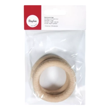 Set 2 Anillos de Madera Rayher 7,2cm