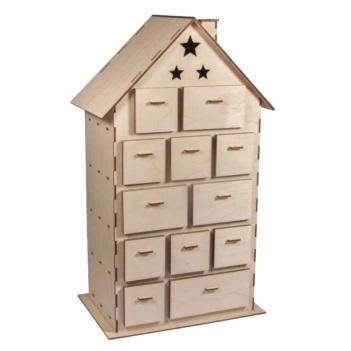 Calendario de Adviento Casa con estrellas Rayher