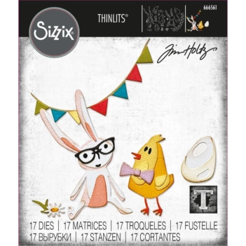 Matrice de découpe Thinlits Vault Vault Bunny & Chick Tim Holtz pour Sizzix 666561