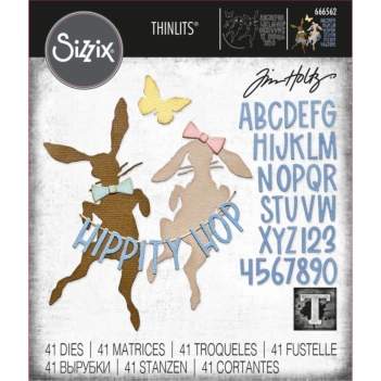 Thinlits Vault Vault Hippity Hop Tim Holtz Die for Sizzix 666562