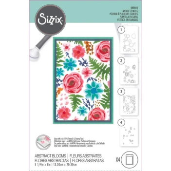 Set de Plantillas de Stencil Fern Sizzix 15x15cm
