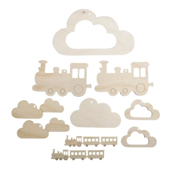 Móvil para Niños Trenecitos y Nubes Rayher

