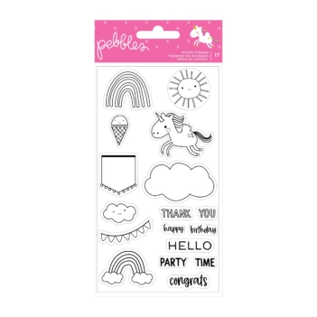 SUPER OFERTA **50%** Sellos transparentes Live Life Happy Pebbles