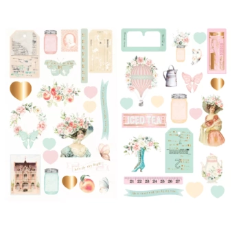 Autocollants en Chipboard « Peach Tea » de Frank García Prima