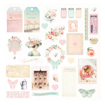 Die-Cuts Ephemera Tags Peach Tea Frank Garcia Prima