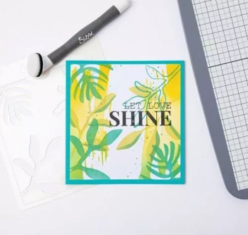 Stencil Stencil Set Gereedschap Aquarel Bladeren Sizzix 15x15cm