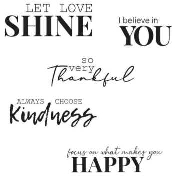 Sunnyside Sentiments #10 Clear Stamps Sizzix
