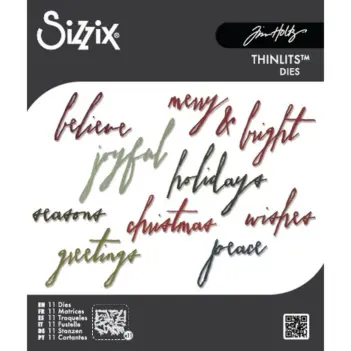 Snijmallen 'Handwritten Holidays' van Tim Holtz, Sizzix