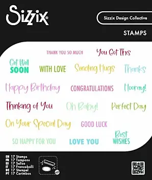 Timbri trasparenti Essential Sentiments Sizzix