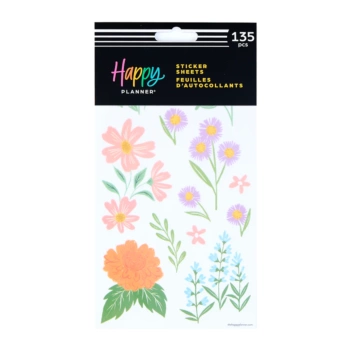 Set 10 hojas Stickers Blooming Bouquet Happy Planner