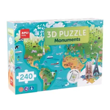 Puzzle Monumentos do Mundo 3D Apli 240p