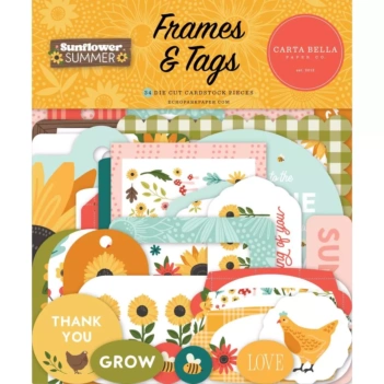Die-cuts Ephemera Sunflower Summer Carta Bella