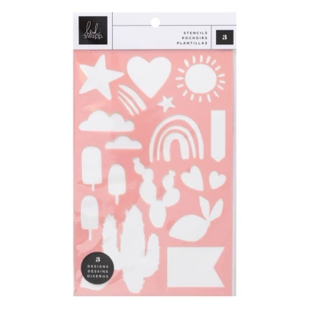 SUPER OFERTA **60%** Set 3 Stencils Sun Chaser Heidi Swapp