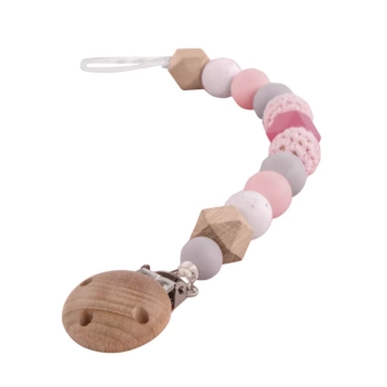 Rayher Holzkette in Rosa für Schnuller
