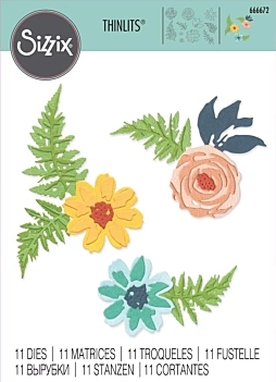Sellos Transparentes Painted Florals Sizzix