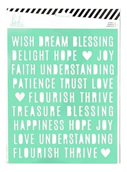 SUPER DEAL **40%** Am Crafts Wish Heidi Swapp stencil template