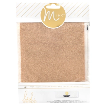 Am Crafts Set 4 sheets Glitter Rose Gold for Minc Heidi Swapp