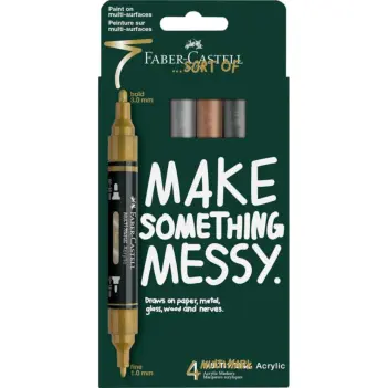 Set 3 rotuladores permanentes multimark Mirror Faber-Castell