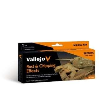 Vallejo Game Color Effects Set 8 Modellierfarben Rust and Chipping 186  17ml