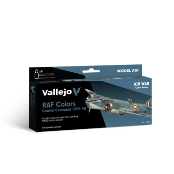 Set 8 pinturas para modelismo RAF Coastal Command Air War Vallejo 17ml