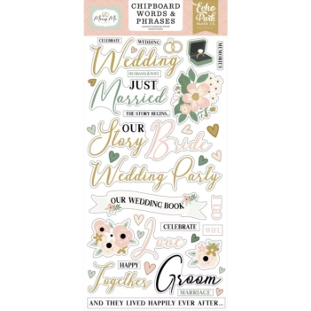 Die-Cuts Chipboard Accents Marry Me Echo Park