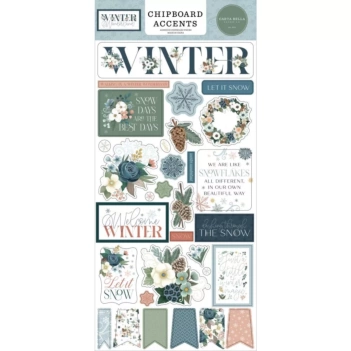 Die-Cuts Chipboard Accents Winter Wonderland Carta Bella