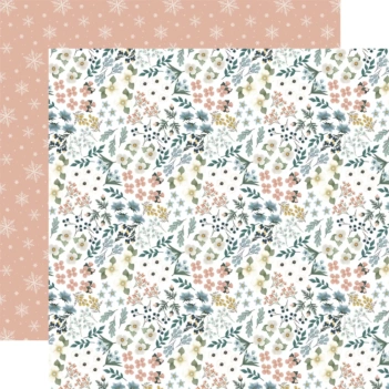 Papel Swirl Floral Winter Wonderland Carta Bella 30x30cm