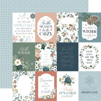 Papel Swirl Floral Winter Wonderland Carta Bella 30x30cm